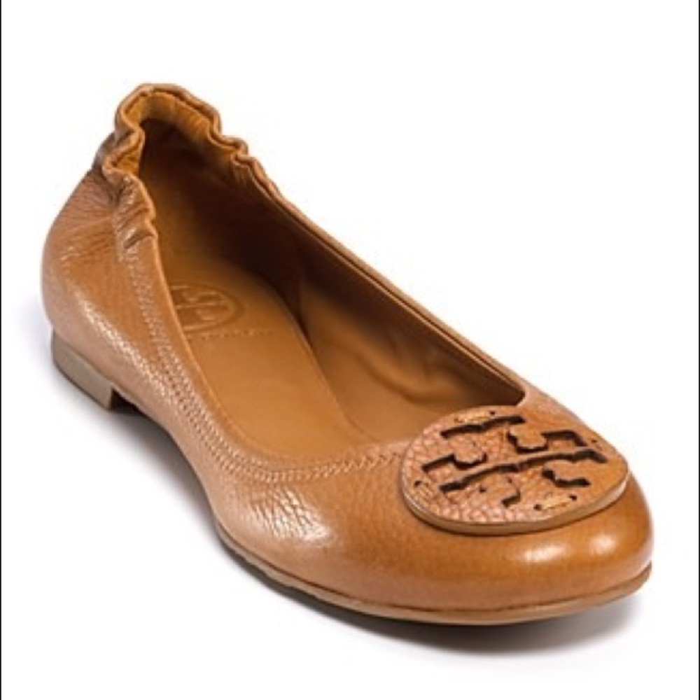 Tory Burch Reva tan ballet flat